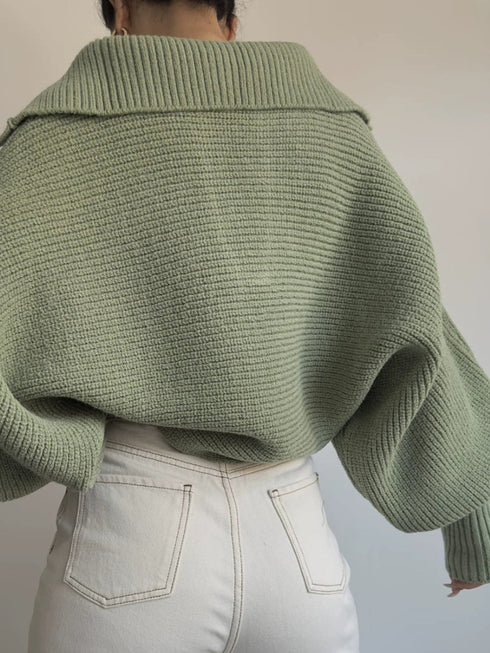 'Fable' Winged Sleeve Sweater - Celes Fashion